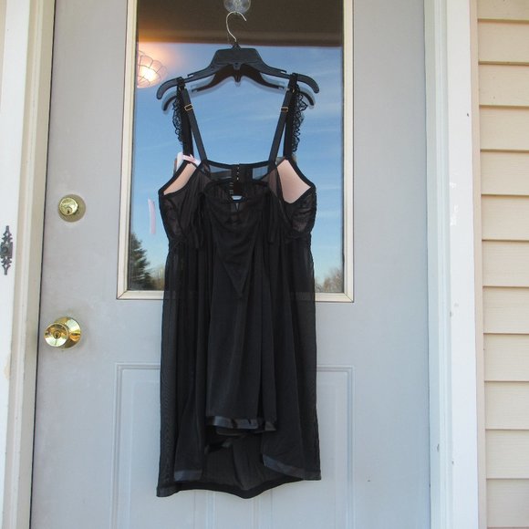 push up baby doll & panty set with lace detail size 2X - Picture 7 of 15